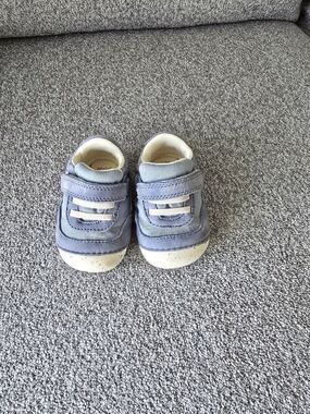 Stride Rite Baby Light Blue Slip-On Sneakers with Hook-and-Loop Strap